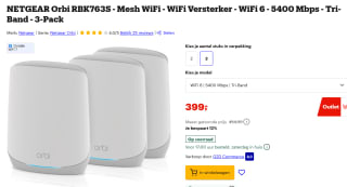 Netgear Orbi RBK763s 3-pack voor €399 bij Bol
