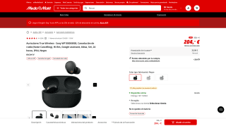 Auriculares True Wireless Sony WF1000XM5B por 159,12€