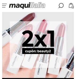 2×1 en productos seleccionados en Maquillalia.