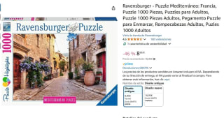 Marca Ravensburger, Puzzle Mediterráneo: Francia, Puzzle 1000 Piezas por 8,95€