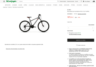 Bicicleta de montaña M710 27,5'' B-PRO TALLA L por 127,50€