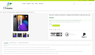 Xiaomi Pad 7, 8+256 GB, wifi, pantalla de 11,2 pulgadas batería 8850 mAh carga 45W hiper ai gris por solo 327€