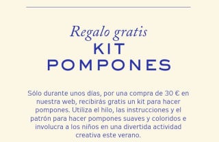 Regalo Kit para hacer pompones con compra +30€
