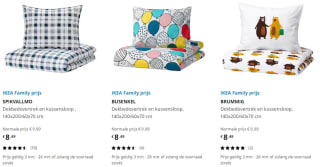 15% IKEA Family korting op geselecteerd bedtextiel bij IKEA