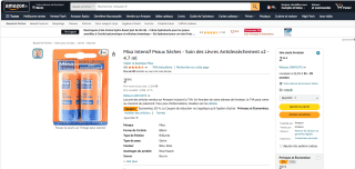 Pack de 2 Soins des Lèvres Mixa Intensif Peaux Sèches - Antidessèchement à 2,36€