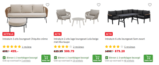 20% korting op alle tuinmeubelen bij Intratuin