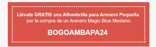 Gratis Alfombrilla para Arenero Pequeña por la compra de un Arenero Magic Blue Mediano