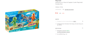 Playmobil - SCOOBY-DOO! Aventura con Ghost of Captain Cutler por 6€