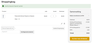 20% korting op alle pyjama's van Pastunette, Robson & Rebelle bij Vetex