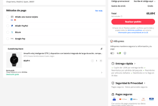 Reloj Amazfit inteligente GTR 2 por solo 60,69€