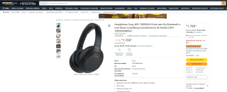 Headphone da Sony, modelo WH-1000XM4 - R$ 1.799,22