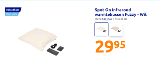 Spot On infrarood warmtekussen Fuzzy 45 x 45 cm voor €29,95 in de Action webshop