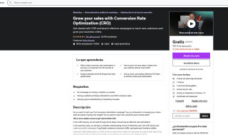 Curso optimización de la tasa de conversión CRO Gratis con Udemy para aumentar ventas