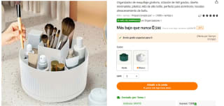 Organizador de maquillaje giratorio por 0,59€