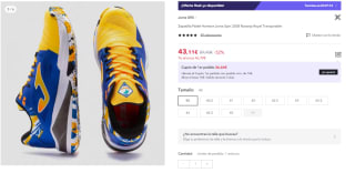 Zapatilla Pádel Hombre Joma Spin por 43.11€ (Cuenta Nueva 33.11€)