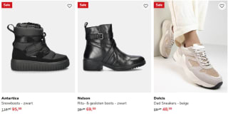 2e paar Sale schoenen voor €10 in de winkels - Online 30% korting op alle sale bij Nelson