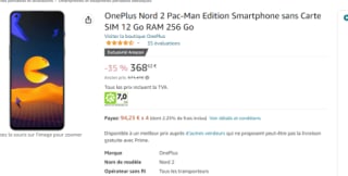 OnePlus Nord 2 Pac-Man edición 12GB 256GB por 368.62€