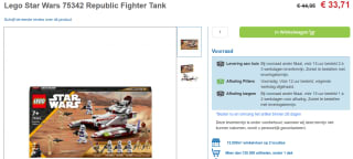 LEGO Star Wars - Republic Fighter Tank voor €33,71 bij Multibazar