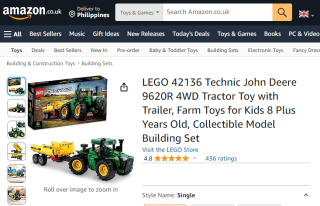 Score a LEGO Technic John Deere 9620R 4WD tractor and trailer set from Amazon for £20