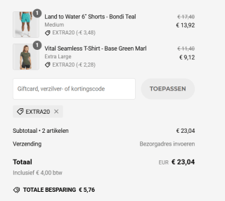 Gymshark kortingscode voor 20% extra korting op de sale tot 70%