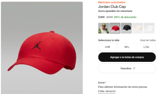 Gorra Jordan Club Cap por $389 en Nike