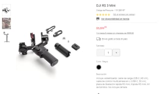 DJI RS 3 Mini por $5,399 en Liverpool