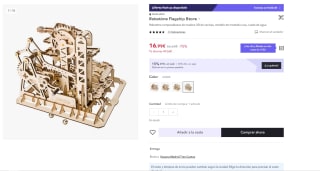 Recopilación ofertas flash Robotime-rompecabezas de madera 3D por 10,70€