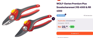 WOLF-Garten RR 4000 Snoeischaar Premium Plus 2 stuks voor €22,95 bij Ibood