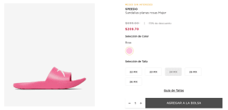 Sandalias Speedo Planas Rosas por $210 en El Palacio de Hierro