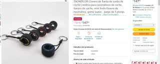 Juego de 5 llaveros de llanta de rueda de coche TAGNEFLOR por $147.60