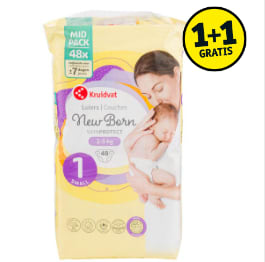 1+1 gratis op Kruidvat NewBorn Luiers