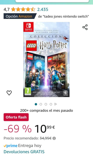 Lego Harry Potter Collection Nintendo Switch por 10,99€.