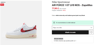 Zapatillas Nike Sportswear Air Force 1 07 LV8 NOS por 62,36€
