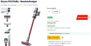 Dyson V11 Fluffy steelstofzuiger voor €429 bij Bol (Select deal)