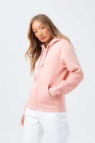 Hype womens mellow rose drawcord zip hoodie for £44.99 at justhype
