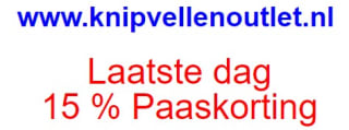 15% kassakorting bij Knipvellenoutlet