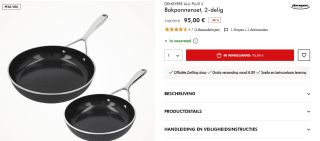 2-delige Demeyere Bakpannenset voor €95 bij Zwilling