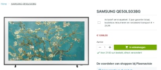 Samsung The Frame QLED 4K 50LS03B (2023) voor €1098 bij Plasmavisie