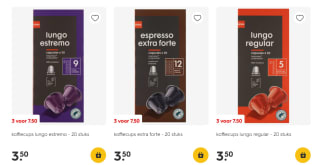 Hema koffiecups, 3 dozen (20 stuks) voor €7,50