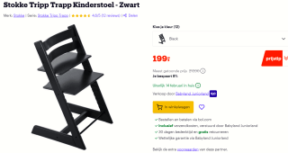 Stokke Tripp Trapp Kinderstoel - Zwart voor €199 bij Bol.com