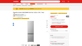 Frigorífico Combi LG 387 L por 809,10€