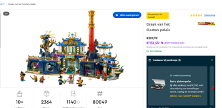LEGO Draak van het Oosten paleis voor €151,99