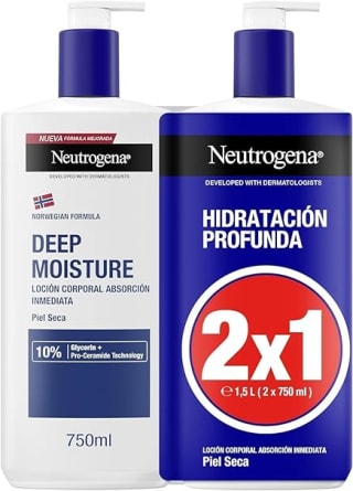 2 botes Neutrogena Fórmula Noruega Hidratación Profunda Loción de Absorción Inmediata (2 X 750 ml) por 12,02€