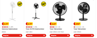 Diverse aircoolers, ventilatoren en airco’s vanaf €12,99 bij Kruidvat