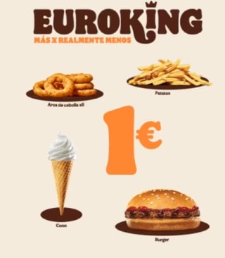 EuroKing productos por solo 1€ en Burger King