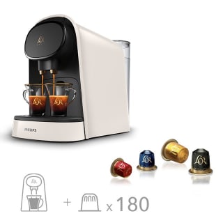 Por la compra de 180 cápsulas, recibe de regalo la cafetera L'OR Barista