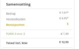 PUMA sale met tot 93% korting + 2+1 gratis bij Sportkorting