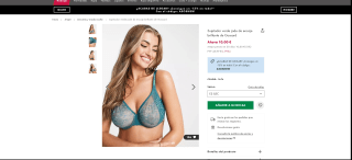 Sujetador verde jade de encaje brillante de Gossard