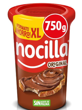 3 Nocilla Original Crema al cacao con avellanas sin aceite de palma, tarrina 750 g. por 10,17€