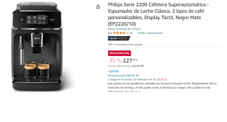 Cafetera Superautomática Philips Serie 2200 EP2220/10 por 227.24€